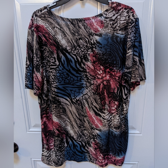 Maccine Embellished Multicolour Top w Patterns, Sparkles and Florals, Women XL - Picture 8 of 9